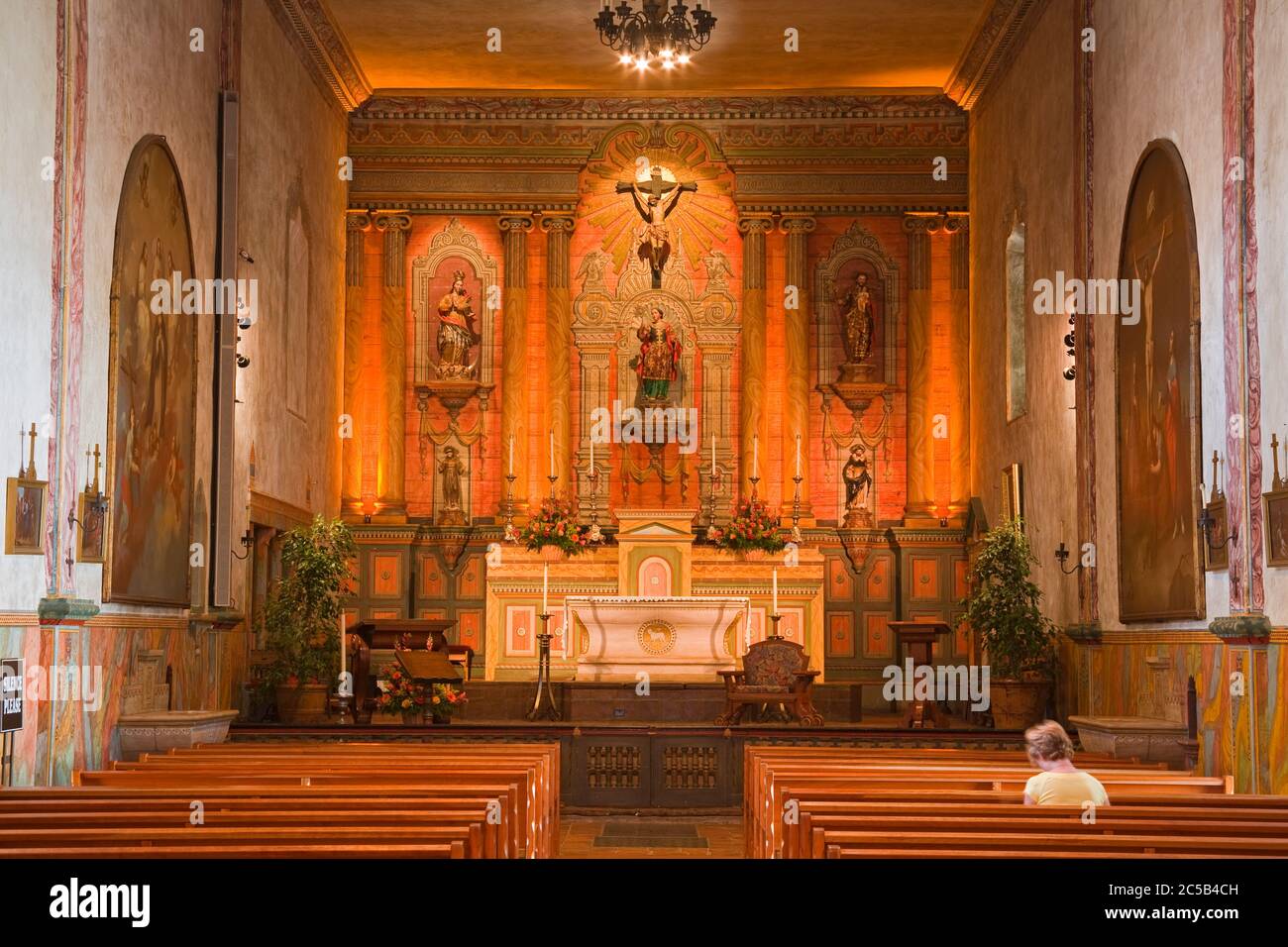 Alte Mission Santa Barbara, Santa Barbara, Kalifornien, USA Stockfoto