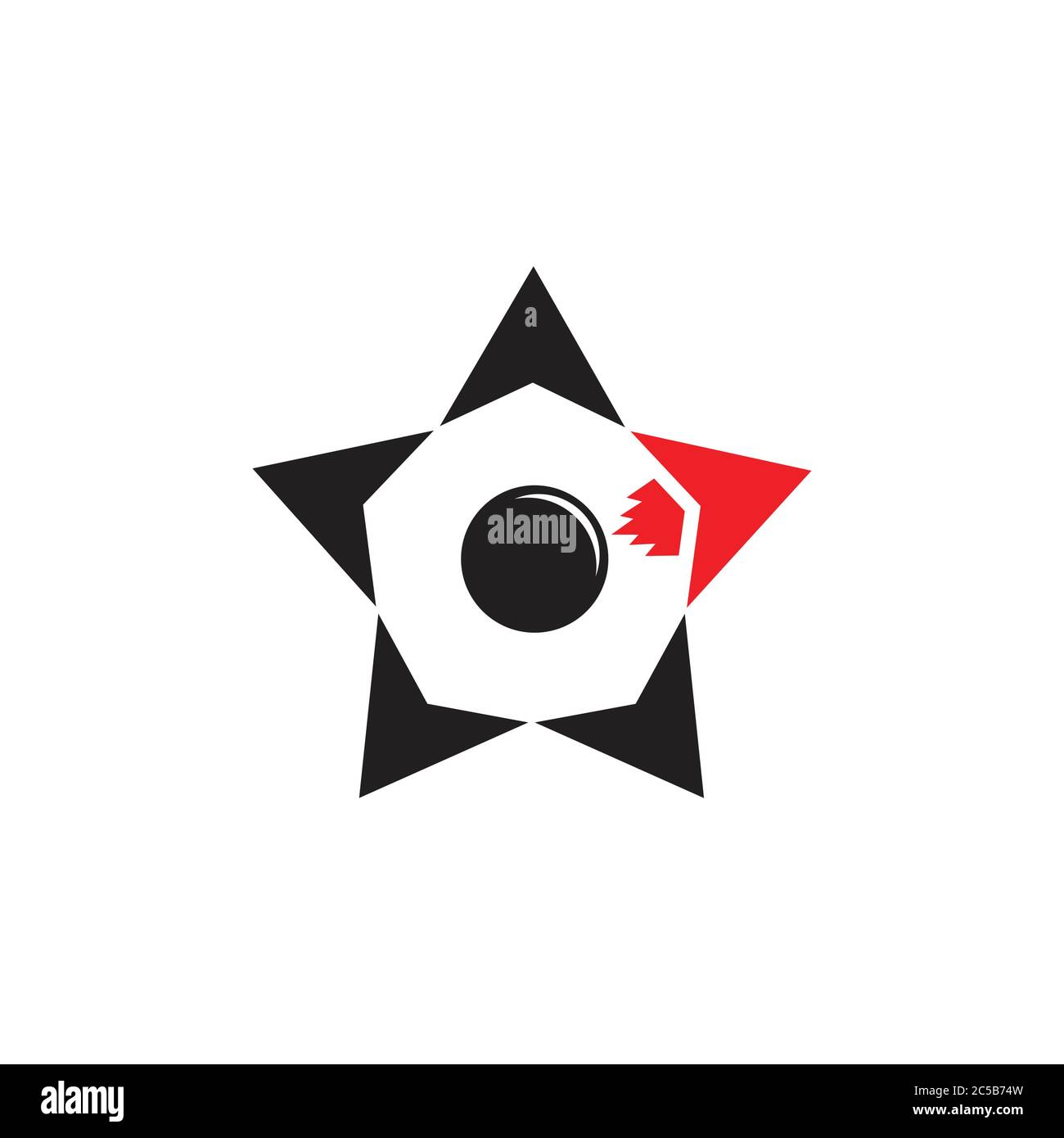 Star Space ship Bewegung Design logo Vektor Stock Vektor