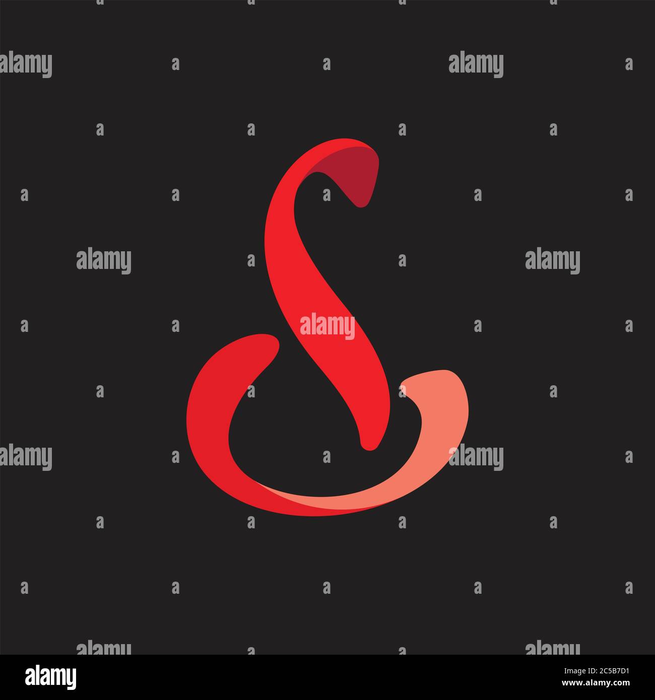 Abstrakter Buchstabe sd rot Flamme Logo Vektor Stock Vektor