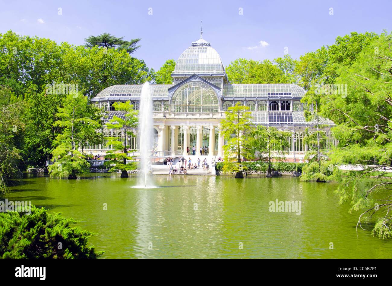 Crystal Palace (Palacio de Cristal) im Parque del Retiro, Madrid, Spanien. Stockfoto