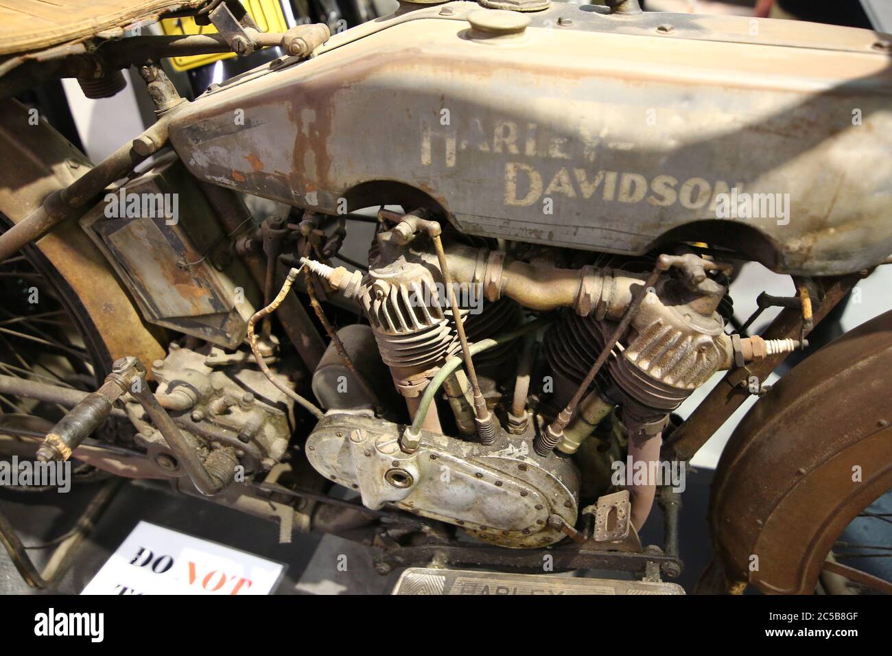 1916 Harley Davidson im San Diego Automotive Museum Stockfoto