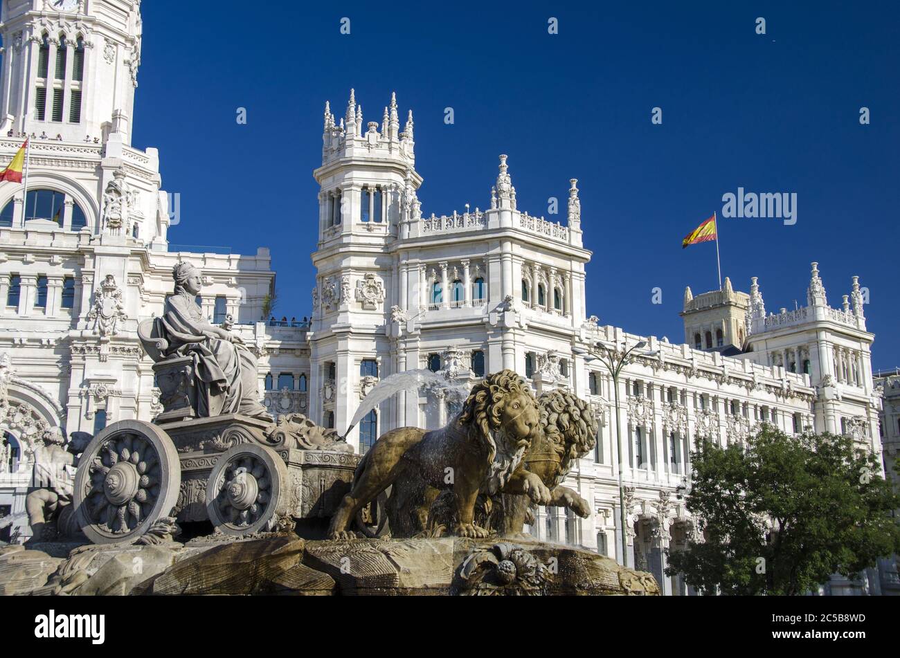 Cibeles Brunnen In Madrid, Spanien Stockfoto