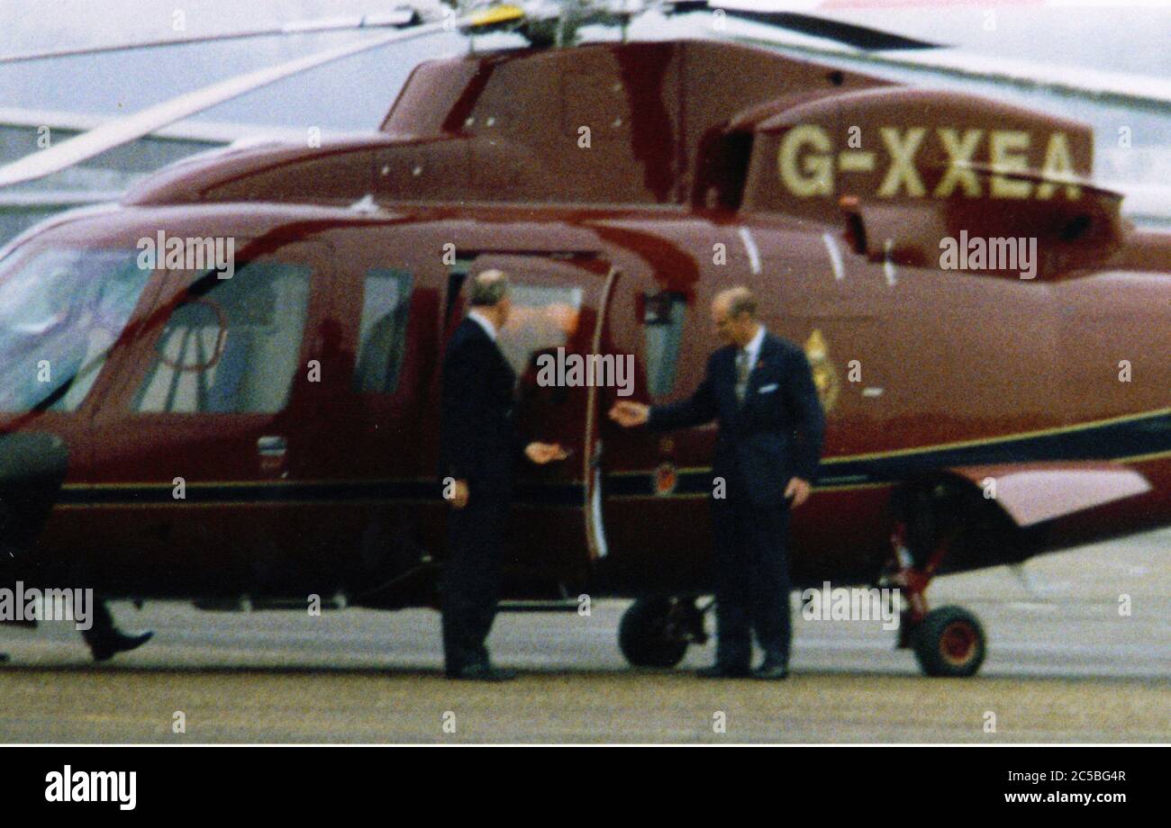 HM the Queen landet am London Southend Airport März 1999 Stockfoto