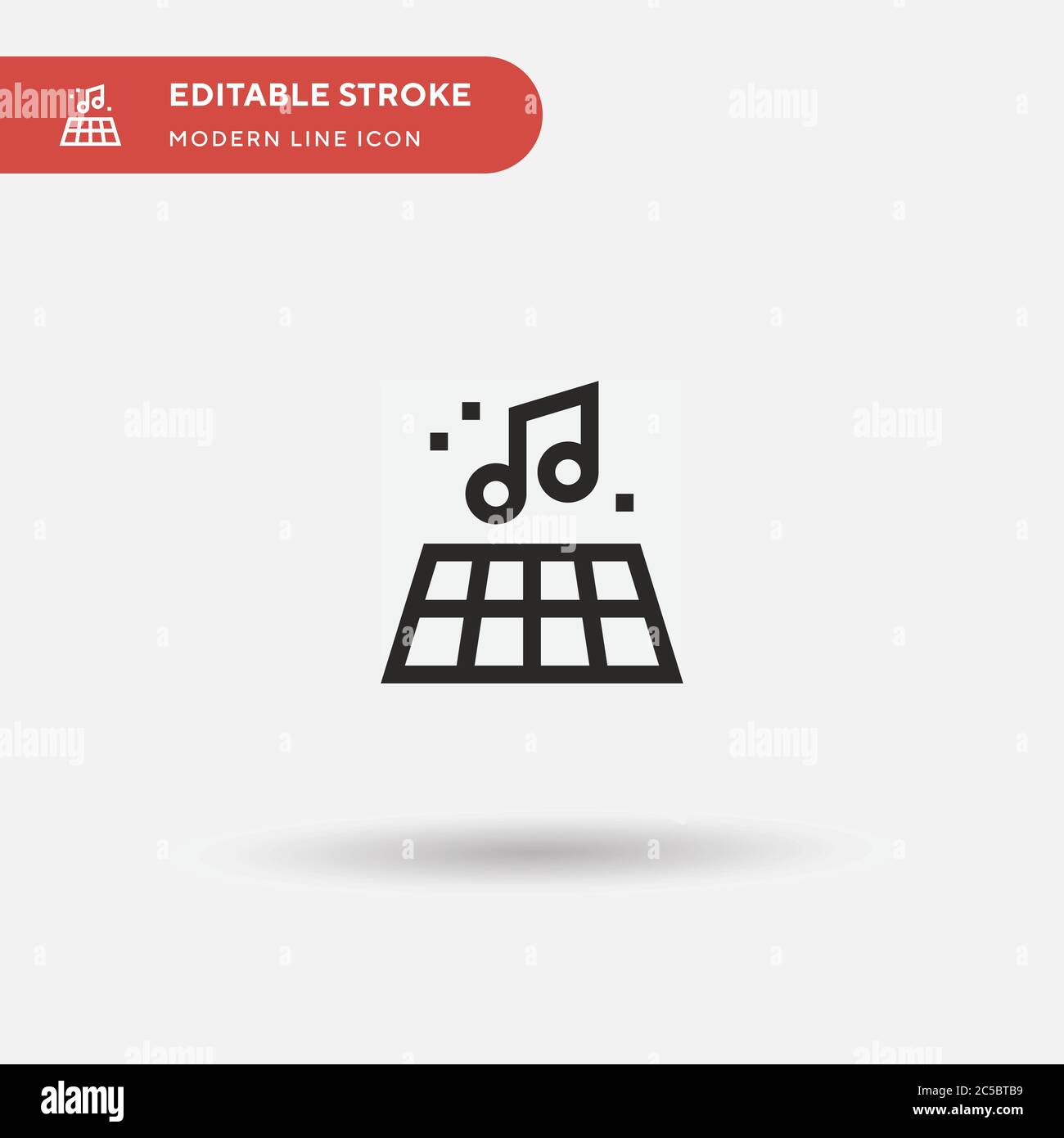 Einfaches Vektorsymbol „Tanzfläche“. Illustration Symbol Design Vorlage für Web mobile UI Element. Perfekte Farbe modernes Piktogramm auf bearbeitbaren Strich. Dance Floor-Symbole für Ihr Geschäftsprojekt Stock Vektor