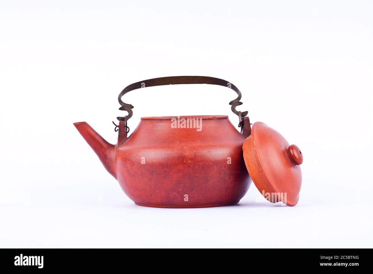 Terrakotta-Topf für Tee Stockfoto