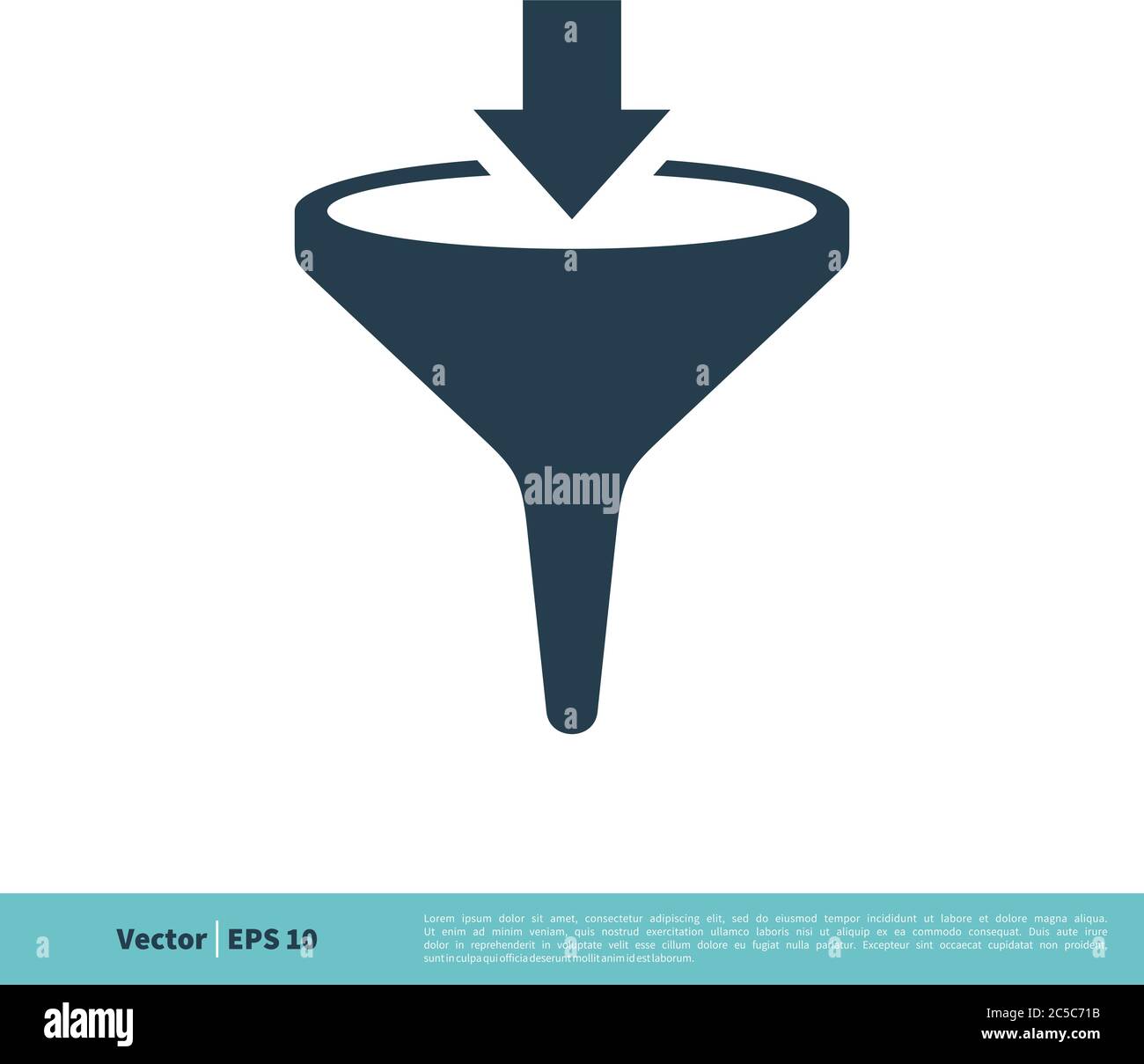 Trichter Symbol Vektor Logo Vorlage Illustration Design. Vektor EPS 10. Stock Vektor