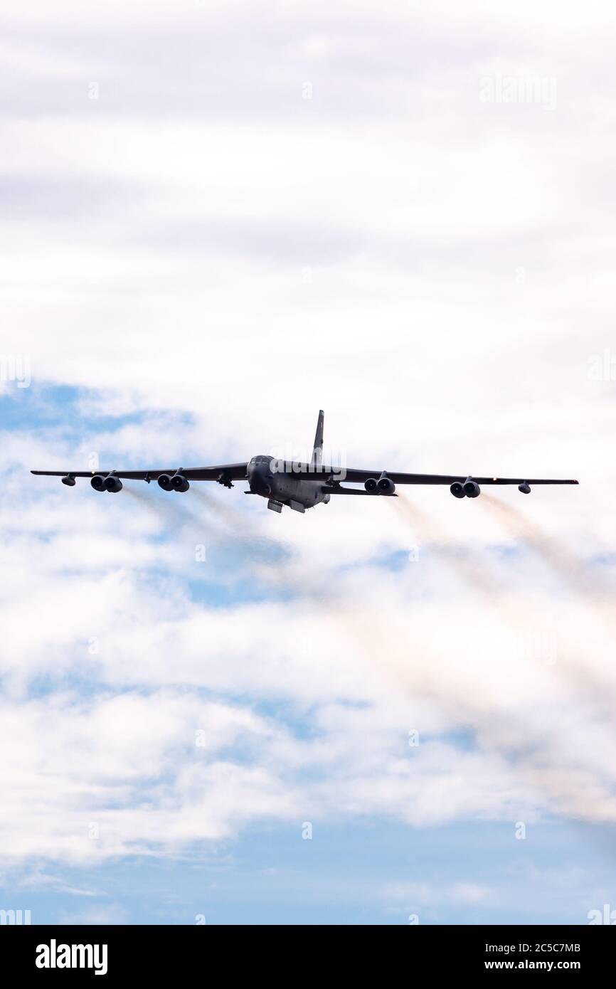 United States Air Force (USAF) Boeing B-52H strategische Bomberflugzeuge von Stratofortress. Stockfoto