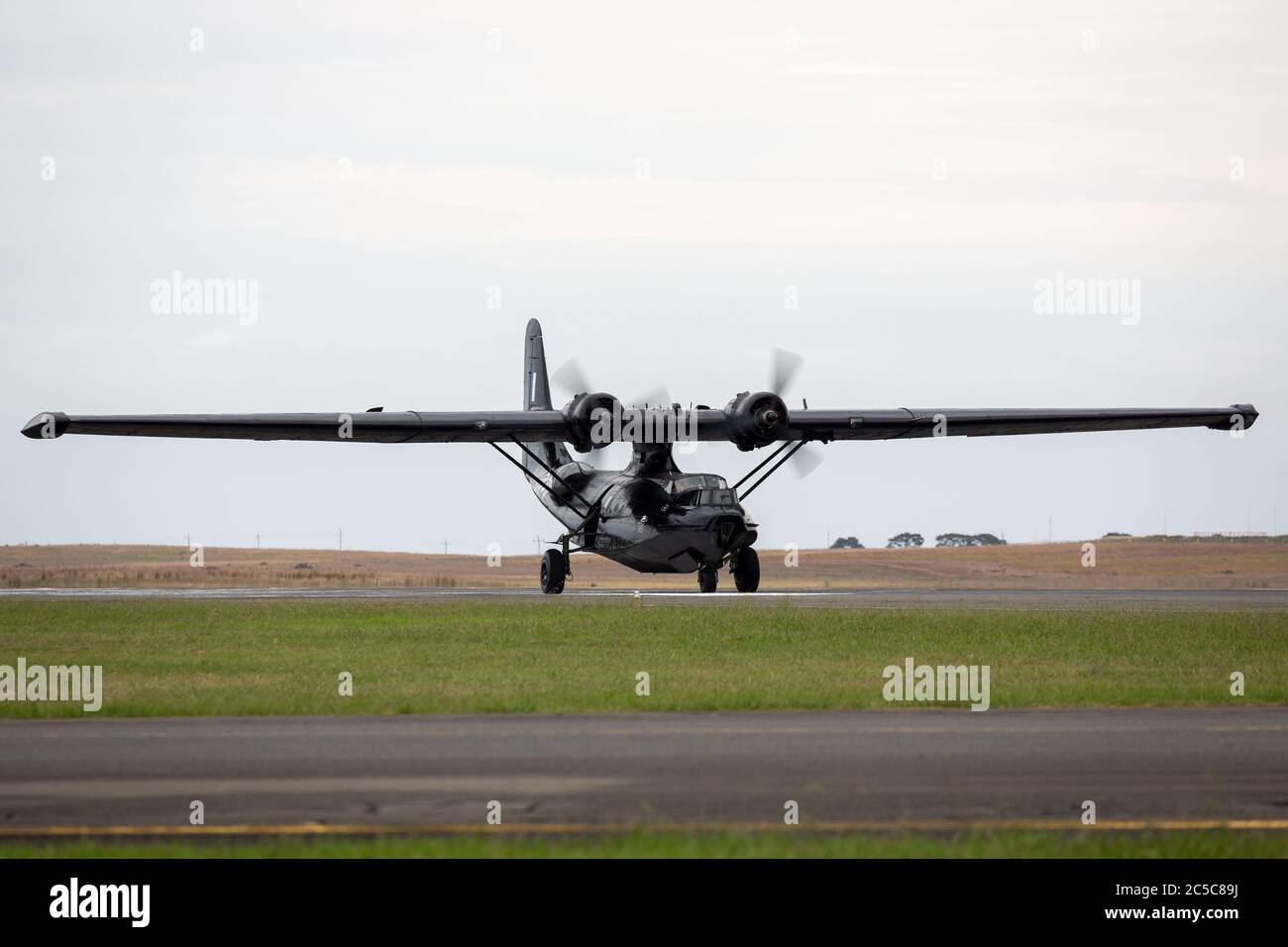 Konsolidierte PBY Catalina Flying Boat VH-PBZ in World war II Royal Australian Air Force Markierungen. Stockfoto