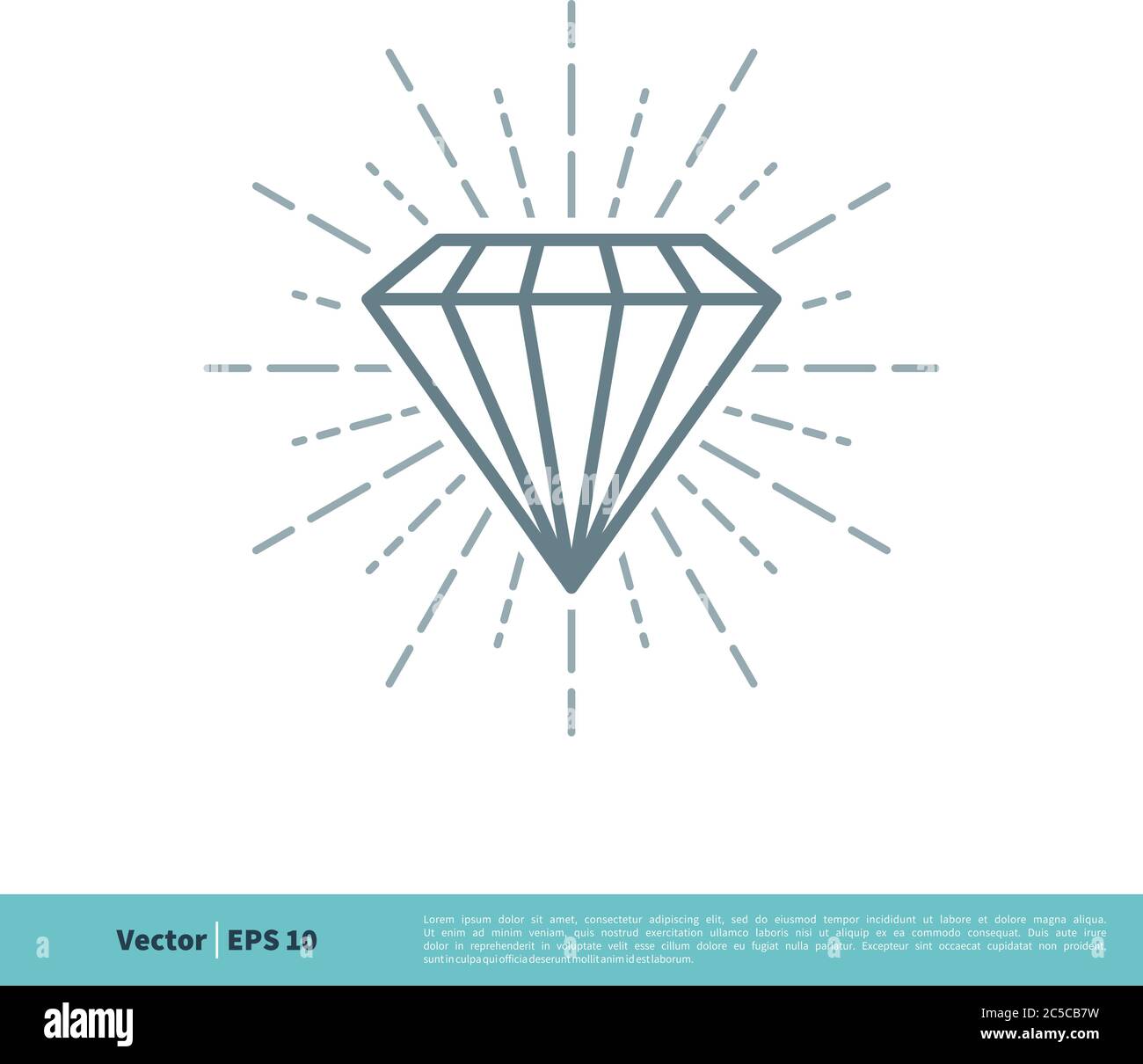 Diamond Stone Icon Vektor Logo Vorlage Illustration Design. Vektor EPS 10. Stock Vektor