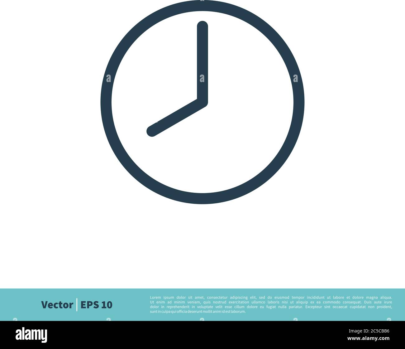 Clock Line Art Icon Vektor Logo Vorlage Illustration Design. Vektor EPS 10. Stock Vektor