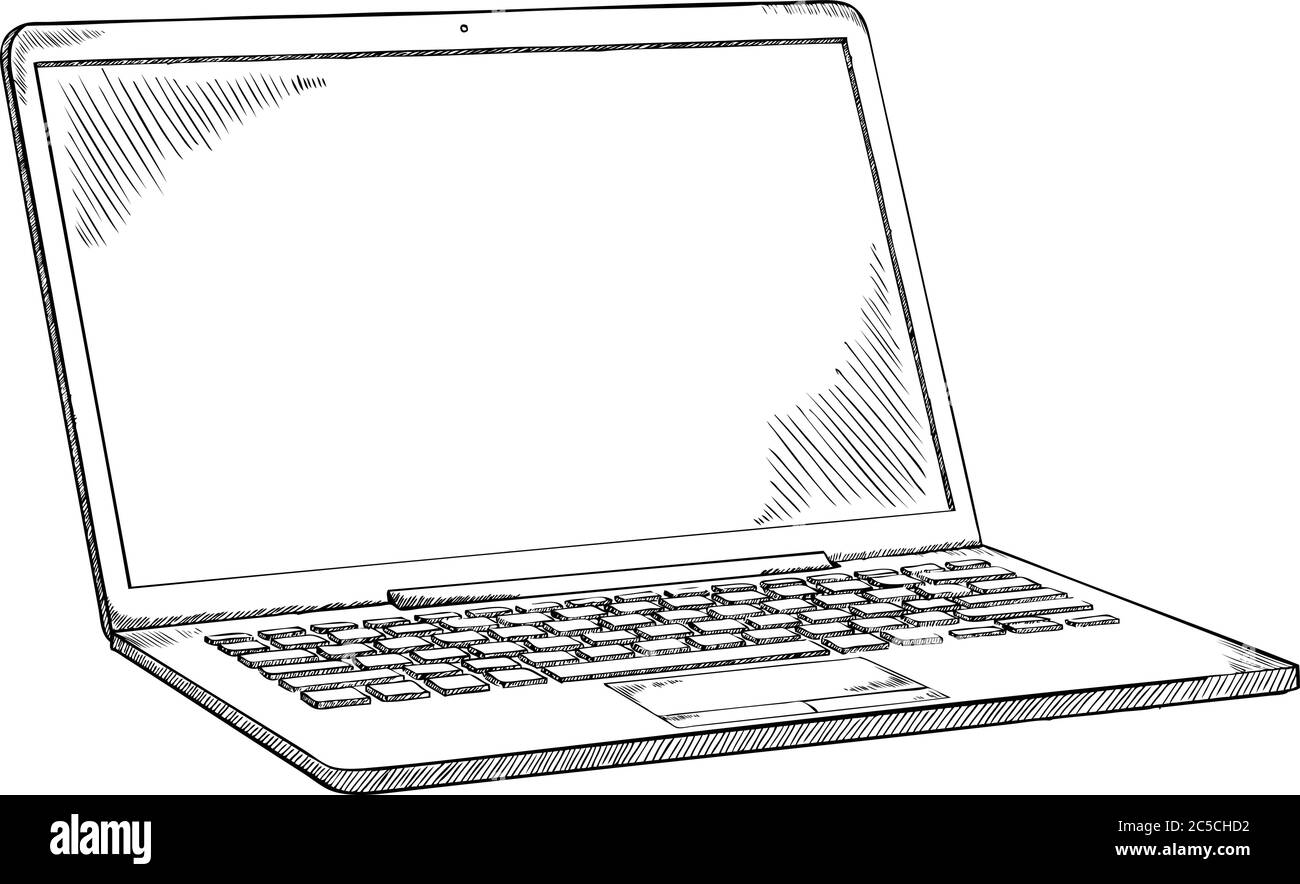 Notizbuch Doodle - Skizze Stil schwarz-weiß Illustration. Handgezeichnete Doodle-Vektorgrafik. Stock Vektor