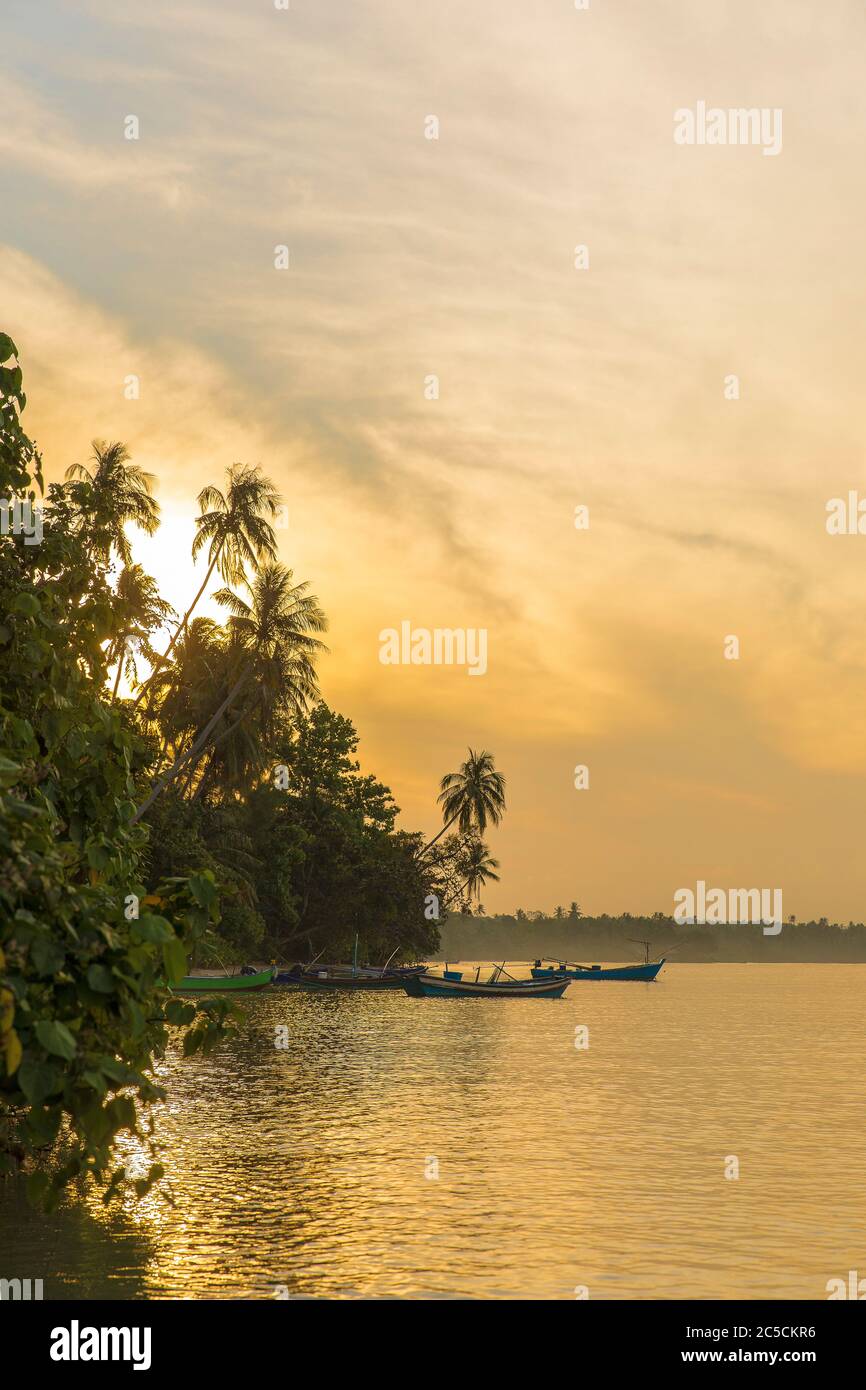 Sunrise, insel koh Mak, Thailand. Stockfoto