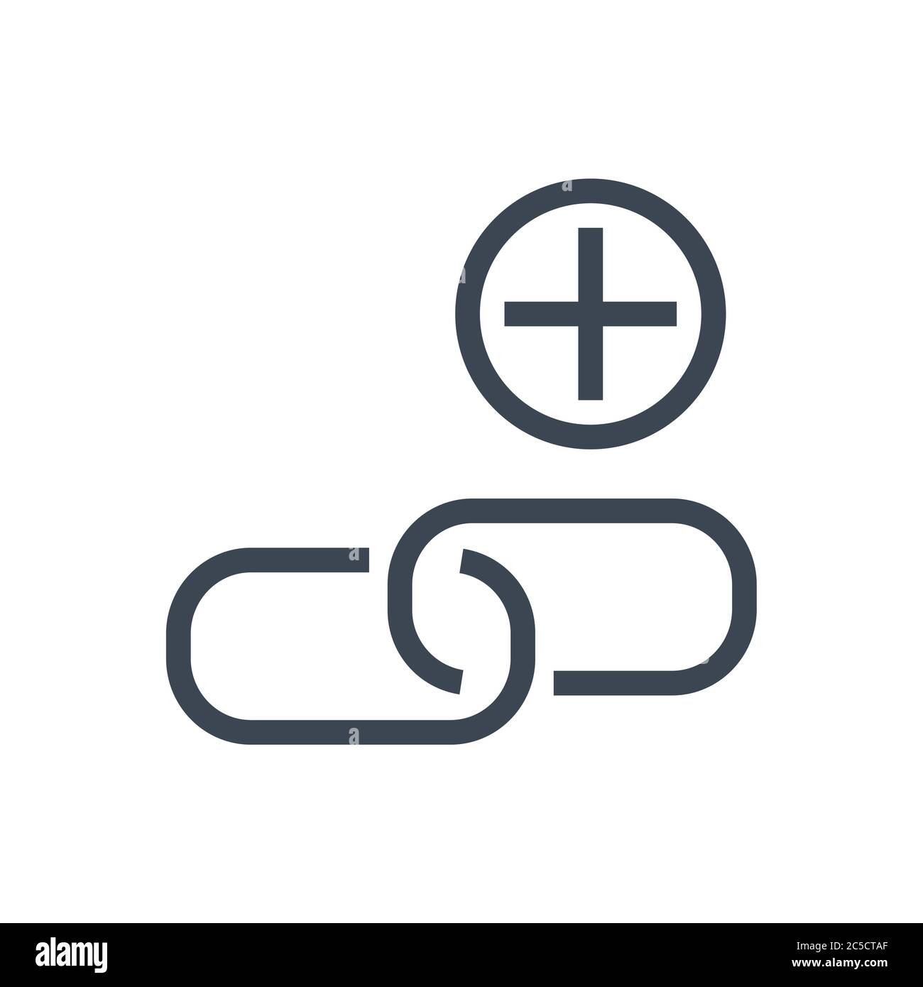 Link Building Vector Glyph-Symbol Stock Vektor