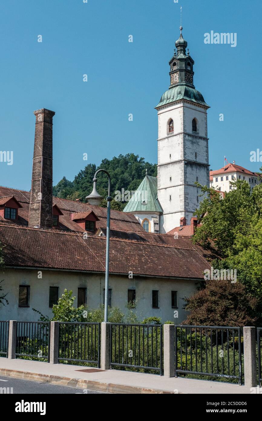 Skofja loka, medieva Stadt, Slowenien Stockfoto