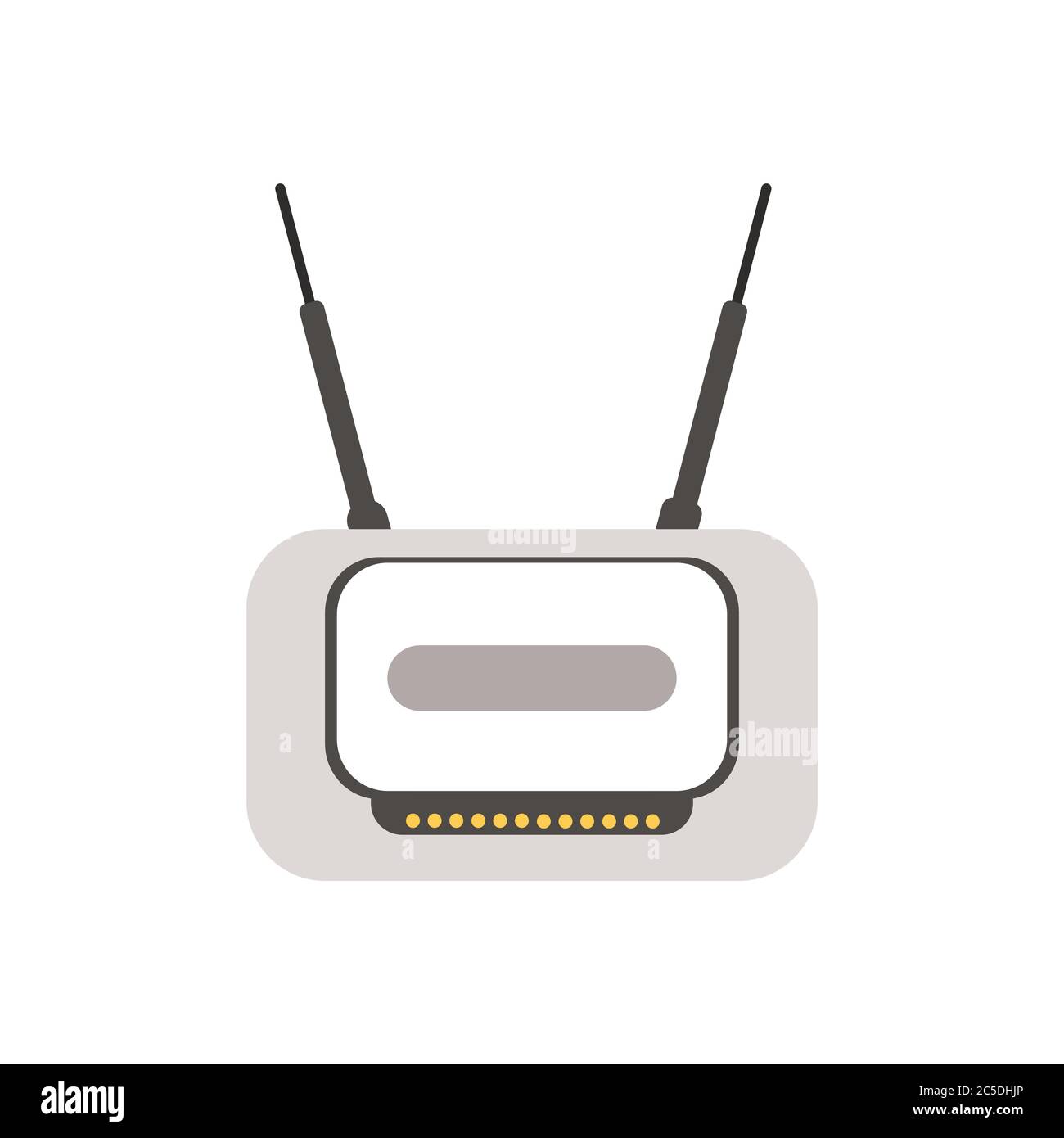 WiFi Router Modem auf weißem Hintergrund. Vektor-Illustration in trendigen flachen Stil. Stock Vektor