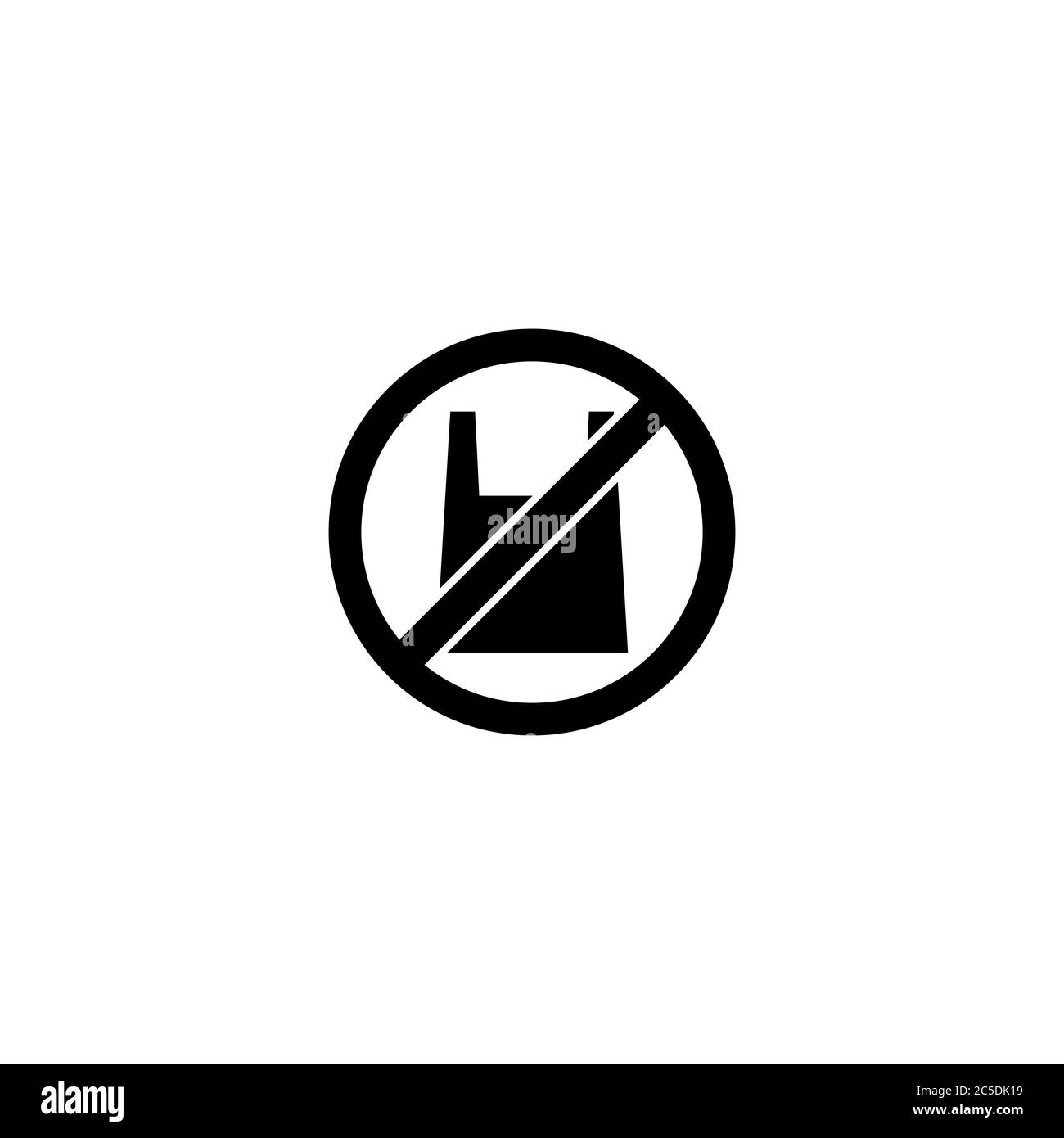 Plastikbeutel gekreuzt. stoppen Sie, Einweg PET-Paket. Speichern Sie die Erde, Umwelt Konzept. Verboten, Polyäthylen, Zellophan Pakete. Vektor krank Stock Vektor