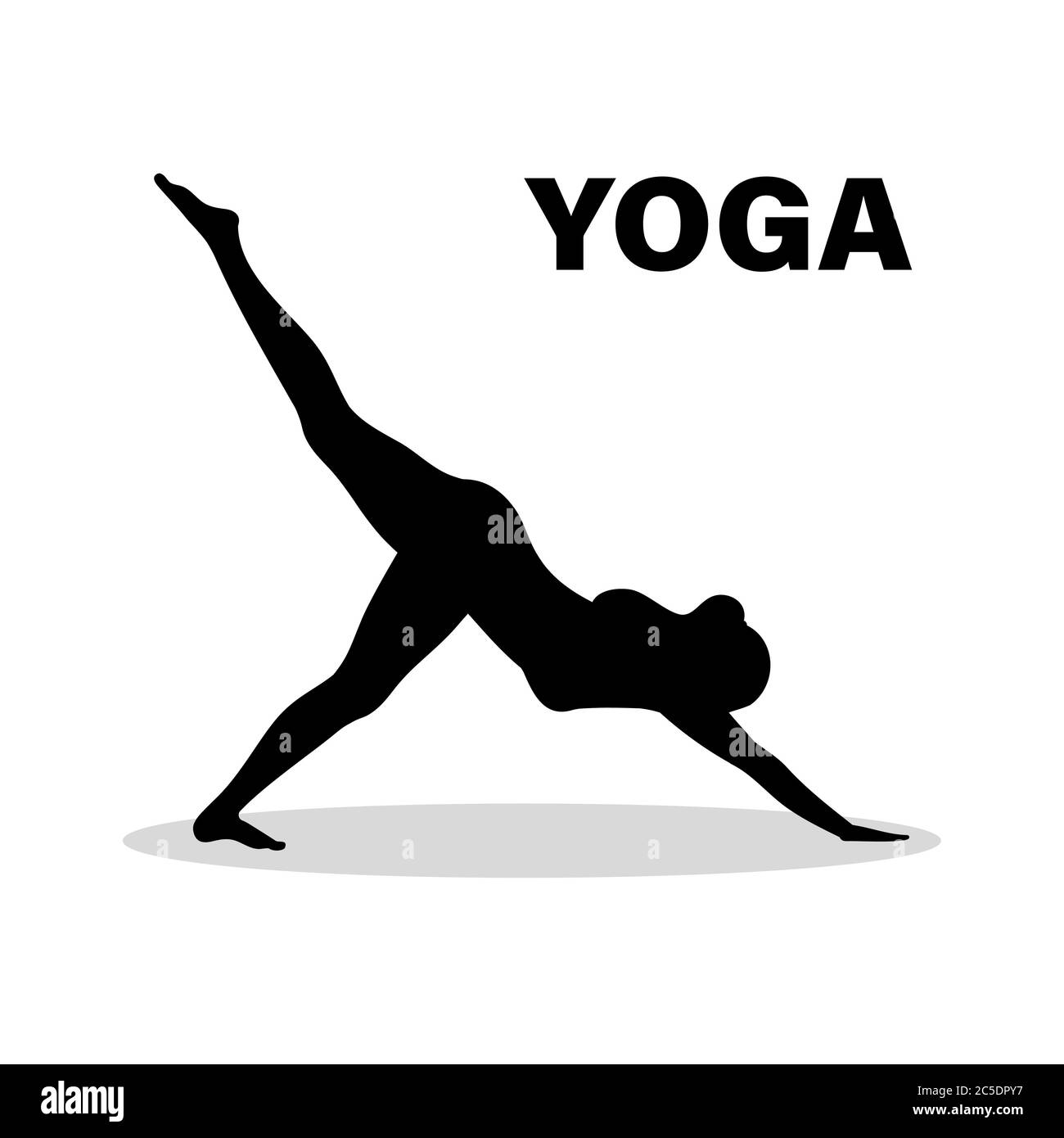 Schöne Frau Yoga ausüben. Trendy flachen Stil für Grafik-Design, Web-Site. Abbildung des Stock Vectors. Stock Vektor