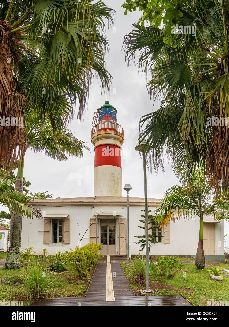 Leuchtturm Phare de Bel-Air bei Sainte-Suzanne (La Reunion) Stockfoto