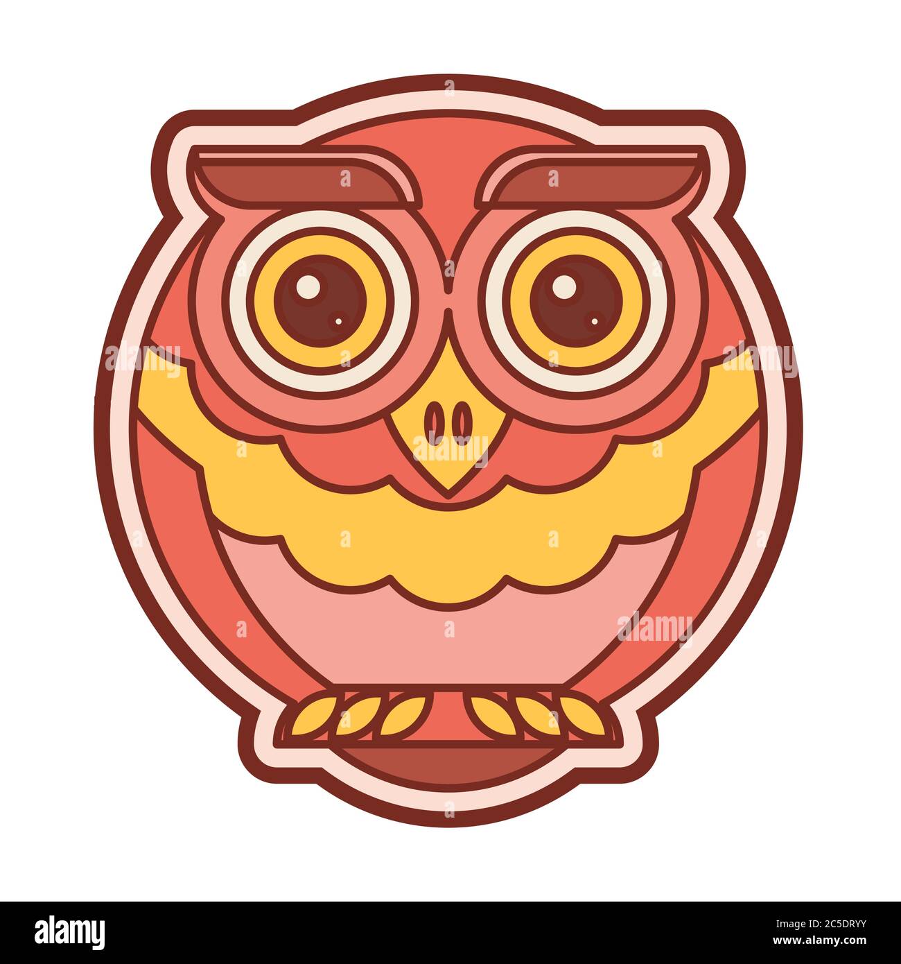 Vektorgrafik. Eule. Stock Vektor