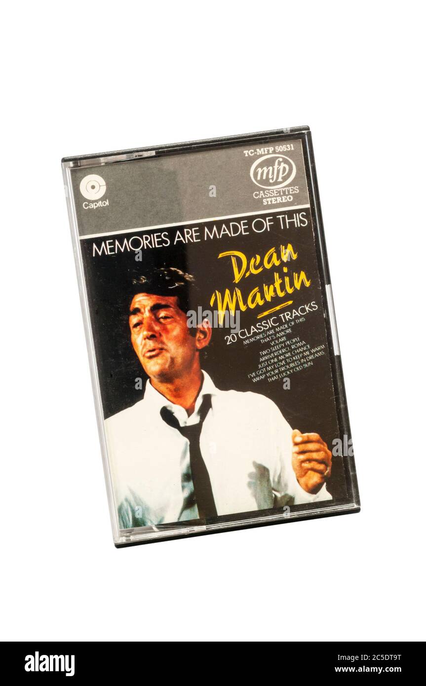 Eine Zusammenstellung voreingespielte Musikkassette Memories are made of This von Dean Martin. Stockfoto