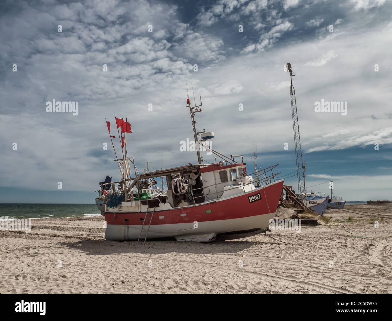 Küstenstreifer am Thorup Strand im westlichen Teil Dänemarks Stockfoto