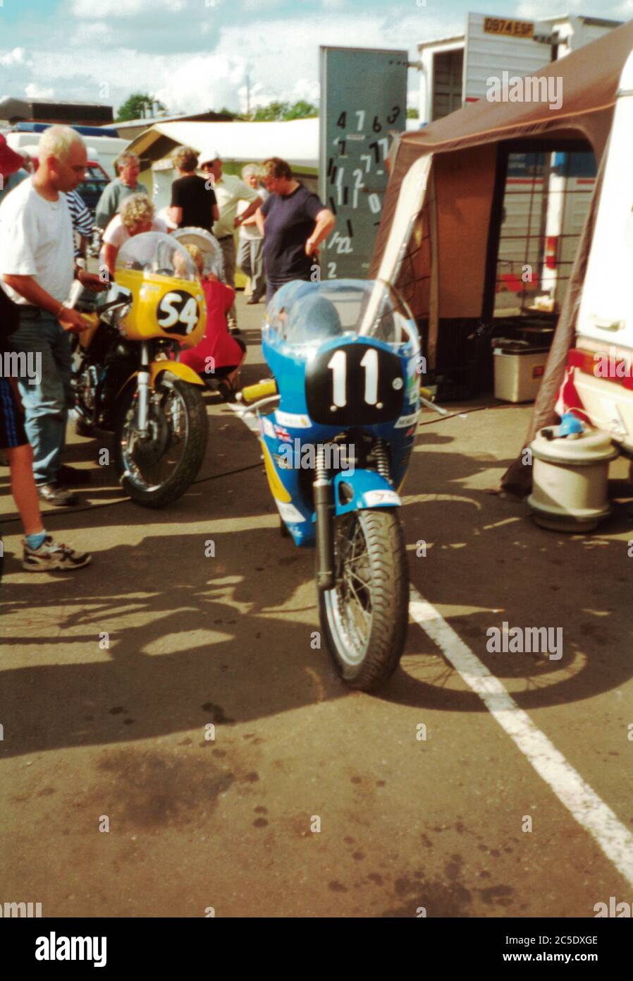 Klassisches Rennmotorrad Stockfoto