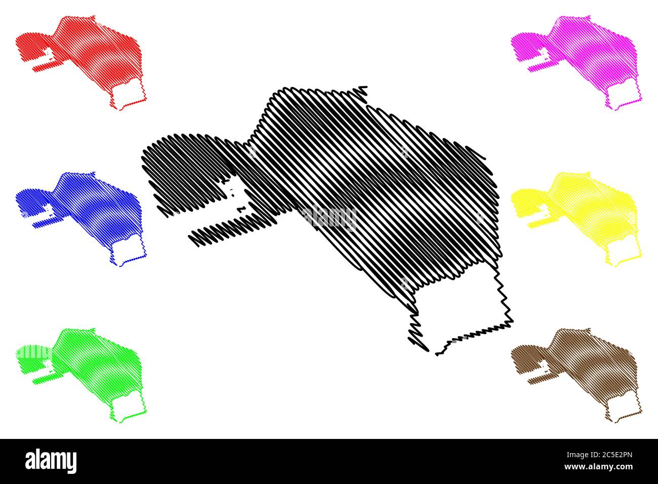 Nossa Senhora de Fatima Pfarrei (Pfarreien von Macau, Macao Spezielle Verwaltungsregion der Volksrepublik China) Karte Vektor-Illustration, scri Stock Vektor