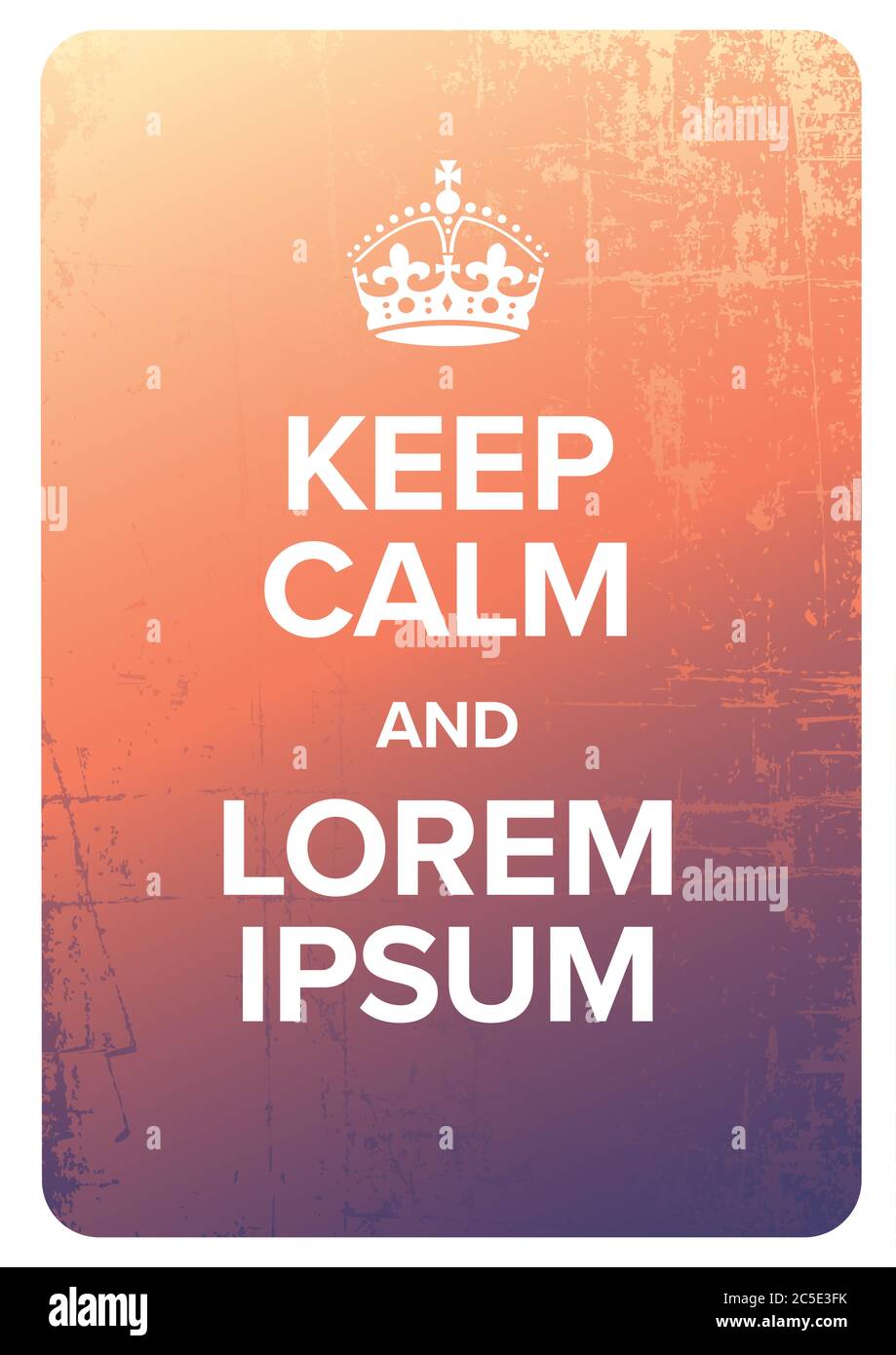 Halten Sie sich ruhig und tragen Sie alte Retro-Poster-Vorlage - schreiben Sie einfach die Lorem Ipsum zu Ihrem Text Stock Vektor