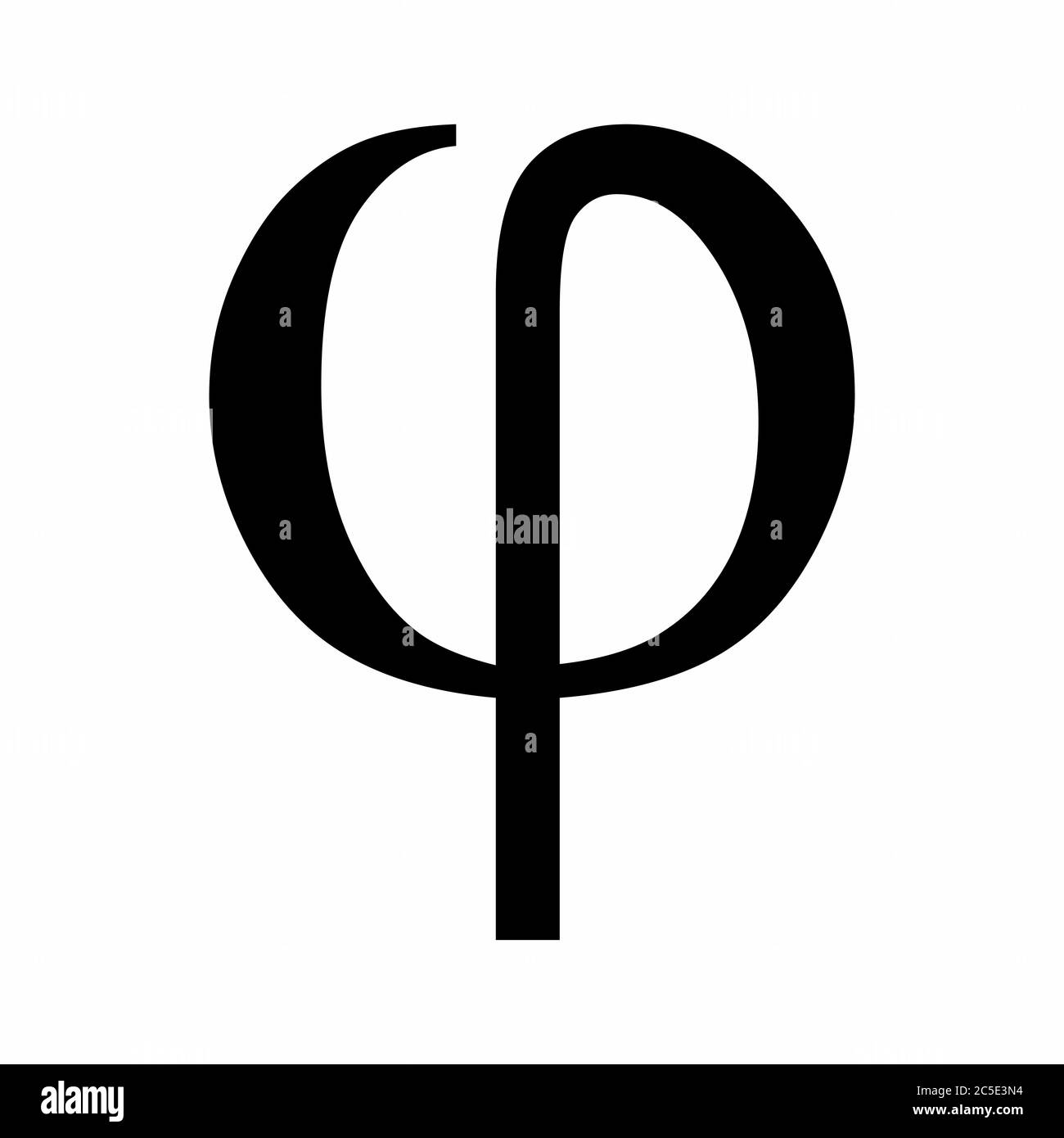 Phi griechischen Buchstaben Symbol Stock Vektor