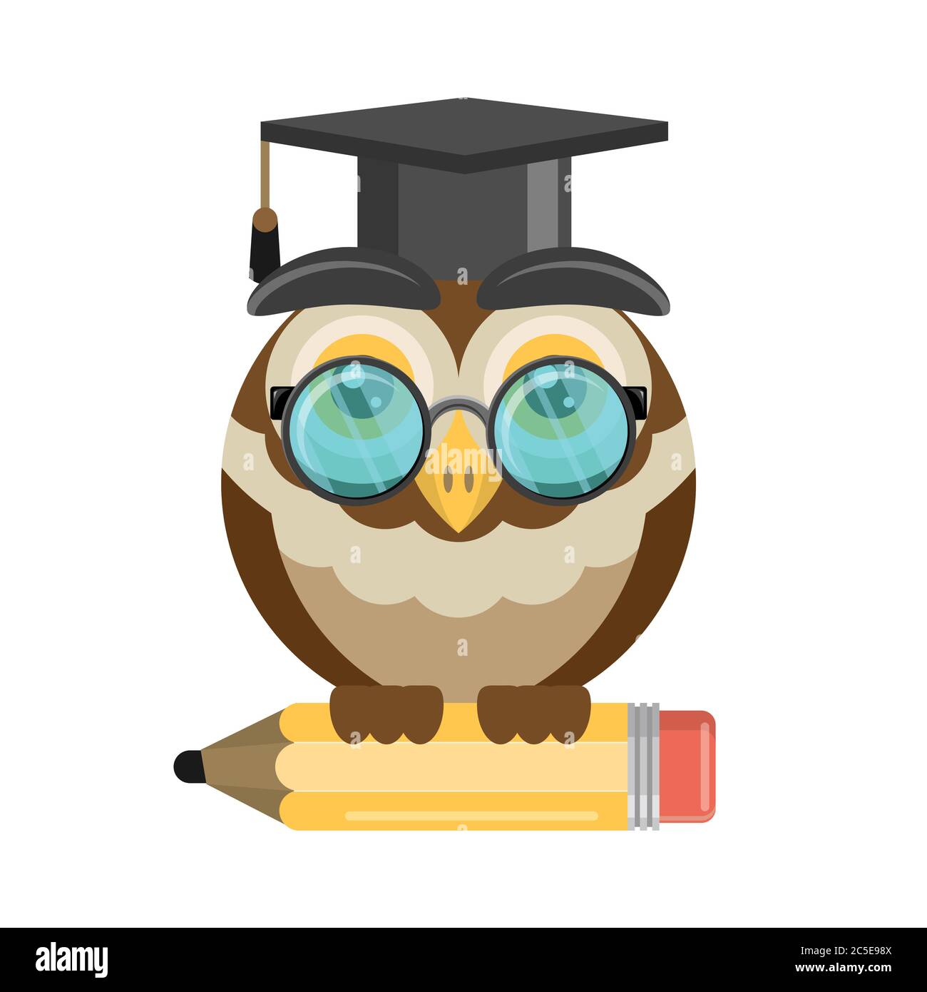 Vektorgrafik. Eule. Stock Vektor