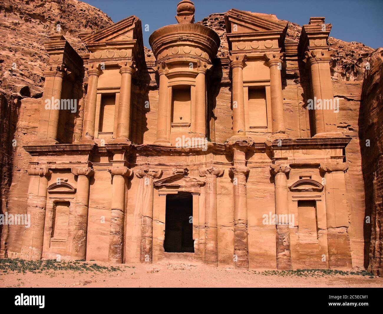 Archäologische Stätte von Petra, eines der Wunder der modernen Welt Stockfoto