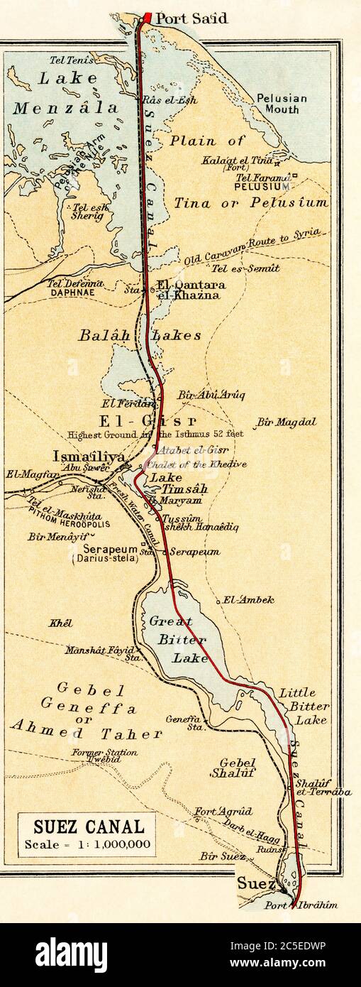 Map Of The Suez Canal Stockfotos Und Bilder Kaufen Alamy