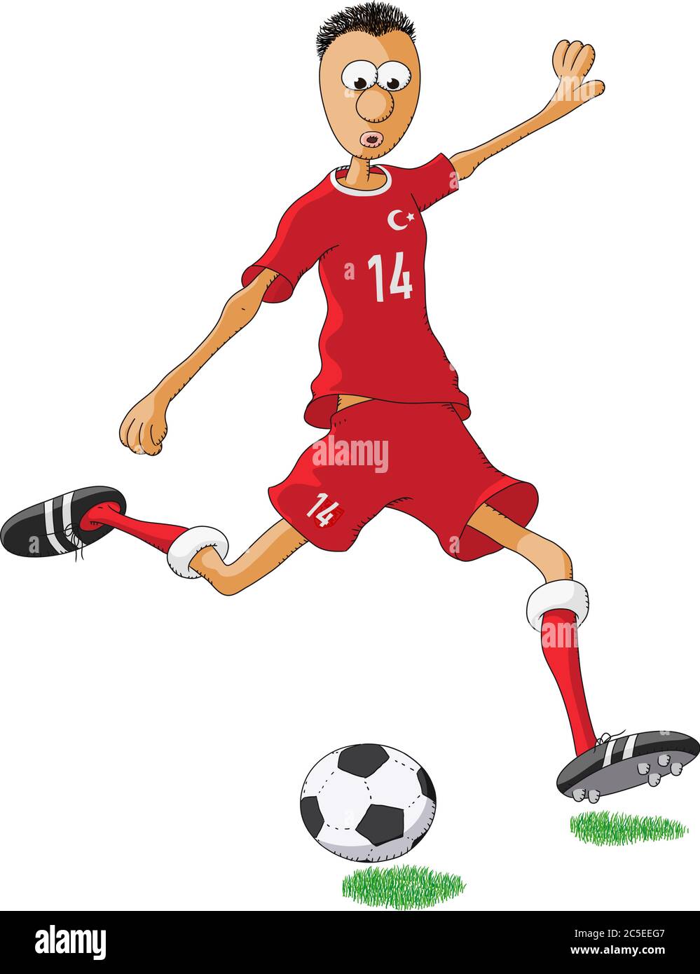 Türkei-Fußball-Spieler Stock Vektor