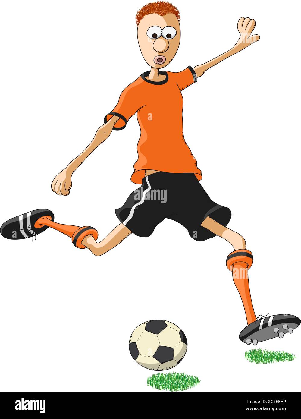 Niederlande-Fußball-Spieler Stock Vektor