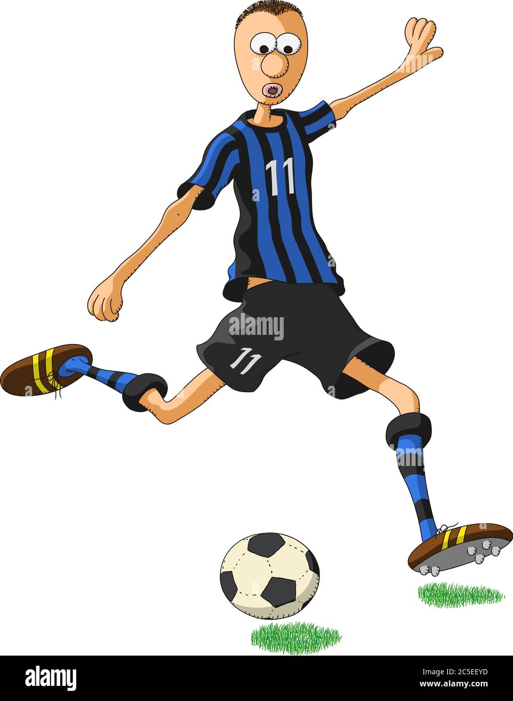 Inter Mailand Fußballspieler Stock Vektor
