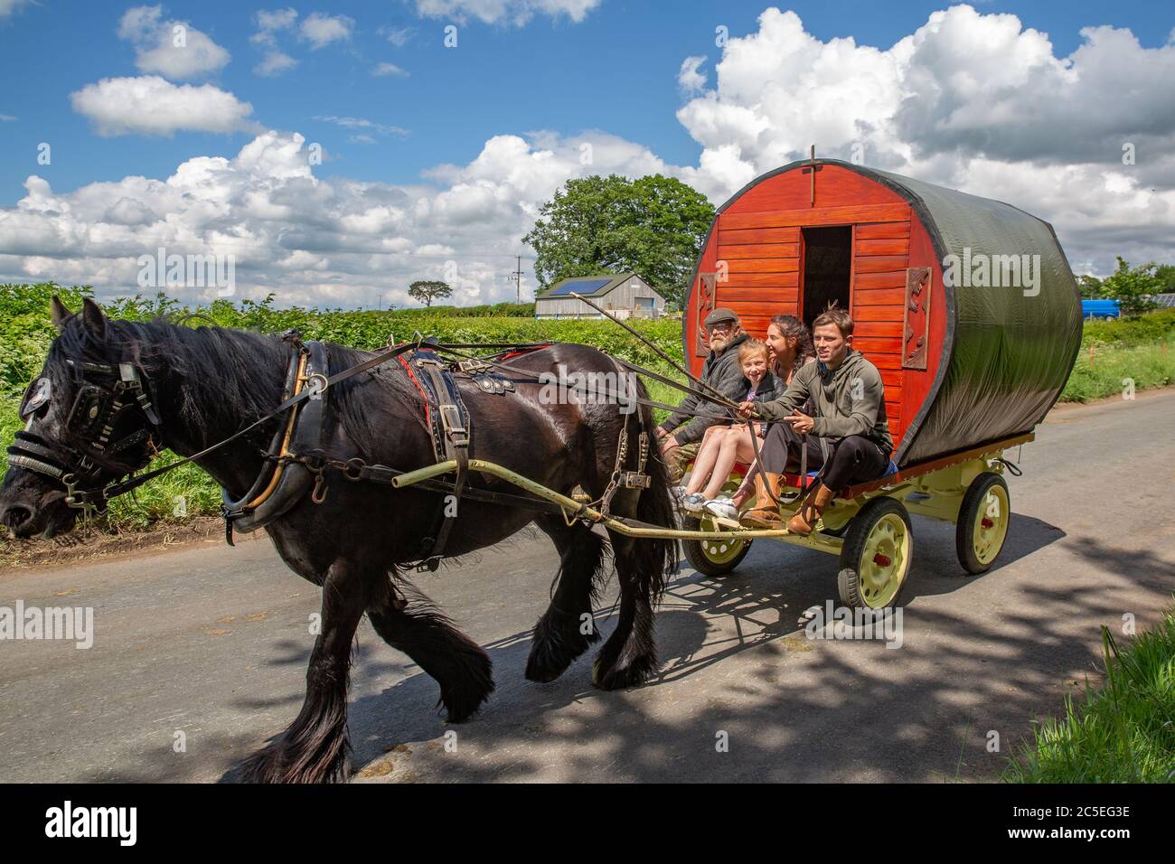 Appleby Horse Fair, Cumbria. Ein Treffen von Zigeunern und Reisenden in Appleby-in-Westmorland 2019. Die Pferdehändler reisen aus ganz Großbritannien. Stockfoto