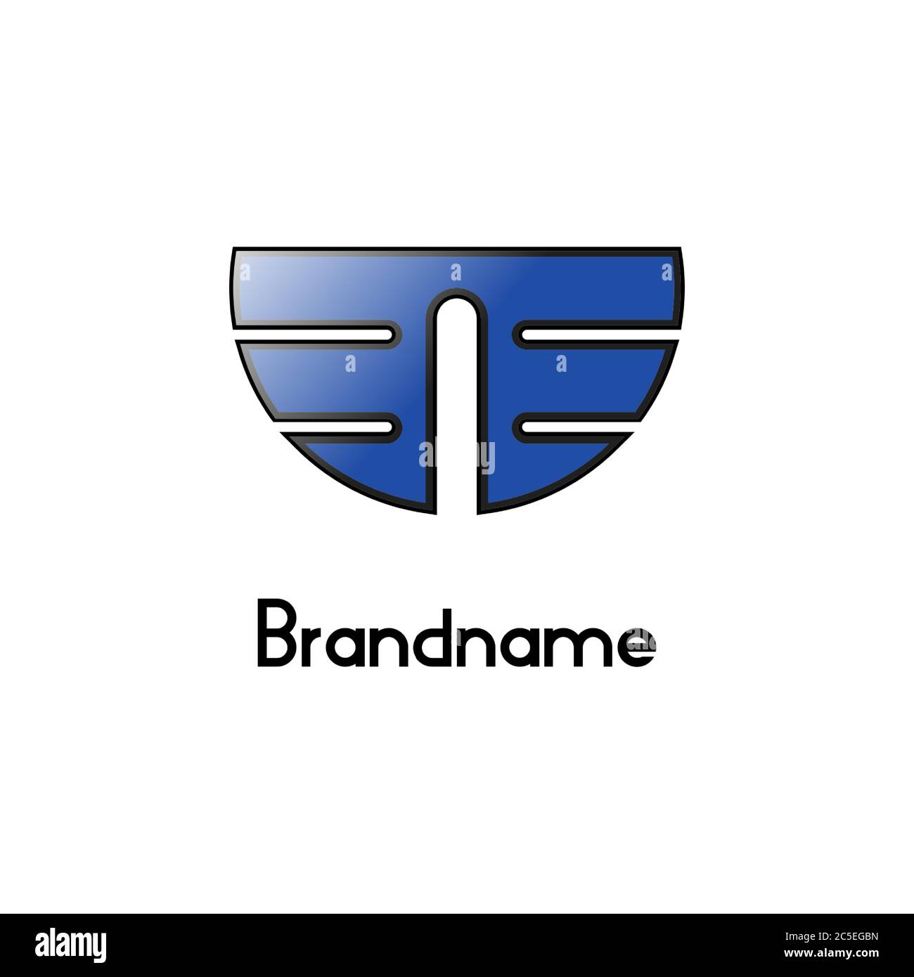Flügel Grafik Logo Vorlage, einfache und minimalistisches Design-Konzept, abstraktes Business-Logo, isoliert auf weißem Hintergrund. Stock Vektor