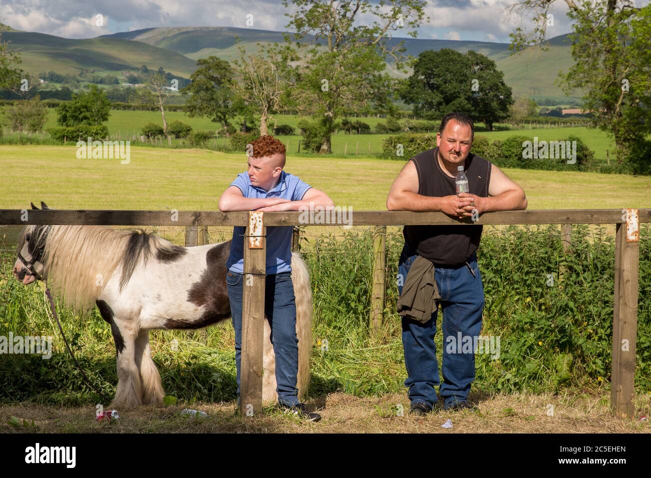 Appleby Horse Fair, Cumbria. Ein Treffen von Zigeunern und Reisenden in Appleby-in-Westmorland 2019. Die Pferdehändler reisen aus ganz Großbritannien. Stockfoto