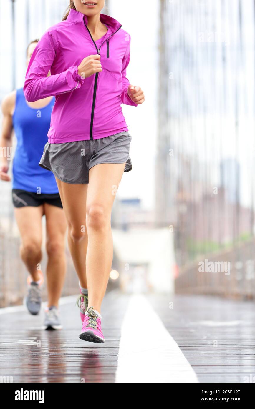 Running People - Paar Joggen in New York City Stockfoto