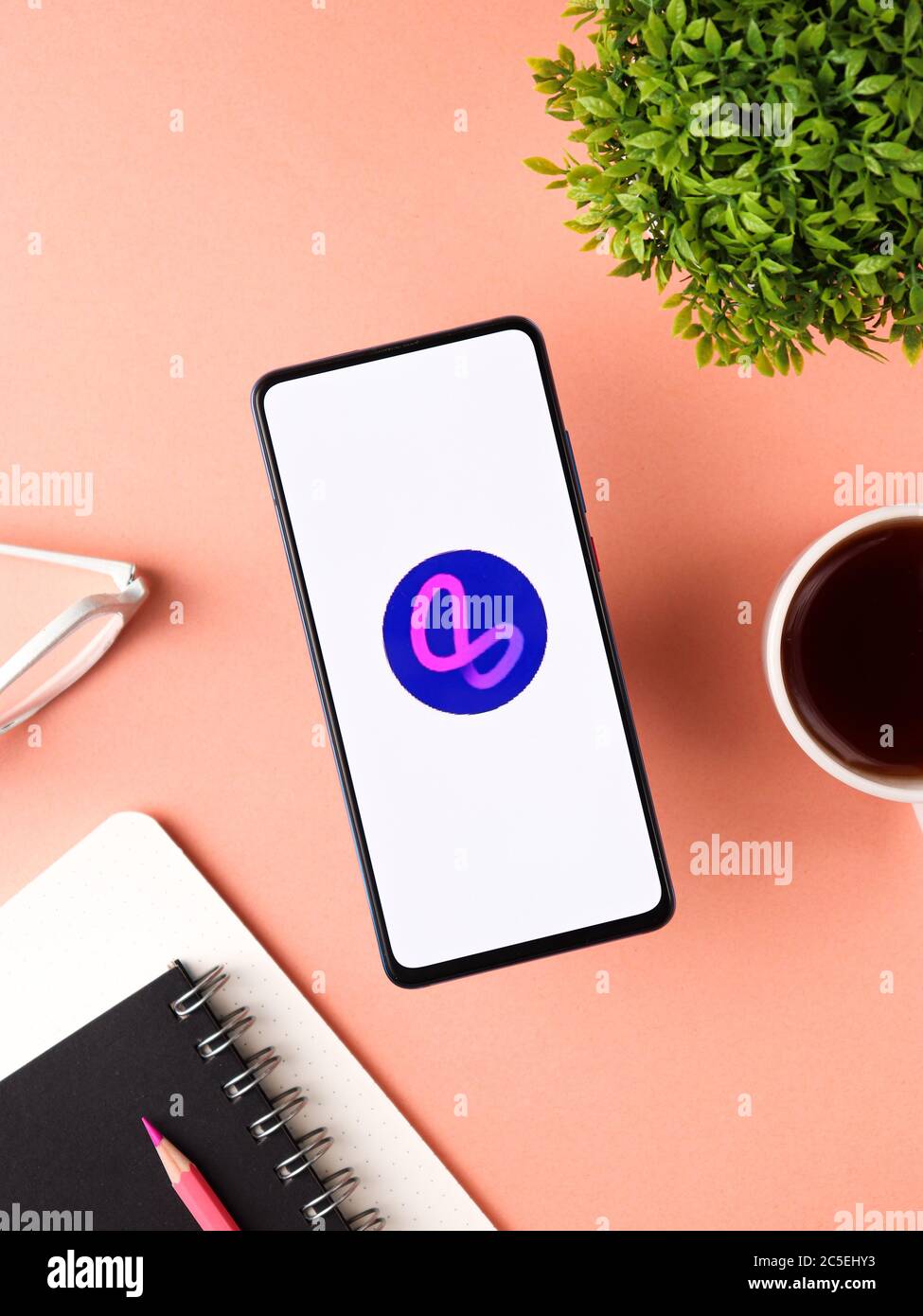 Assam, indien - 1. Juli 2020 : Lasso App für kurze und lustige Videos. Stockfoto
