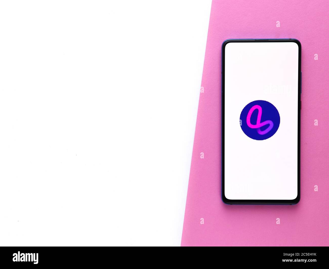 Assam, indien - 1. Juli 2020 : Lasso App für kurze und lustige Videos. Stockfoto