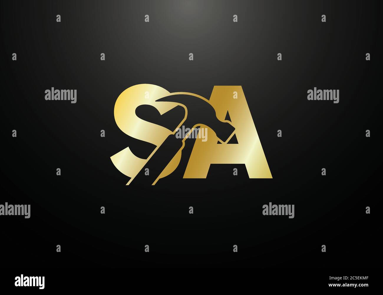 Initial Monogram Letter S A Logo Design Vektor-Vorlage. S EIN Logo-Design mit Buchstaben Stock Vektor