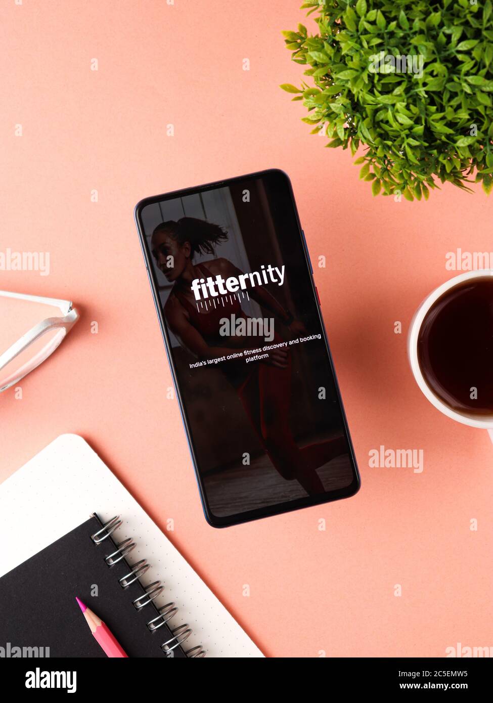 Assam, indien - 1. Juli 2020 : Fitternity eine Gesundheits- und Fitness-App. Stockfoto