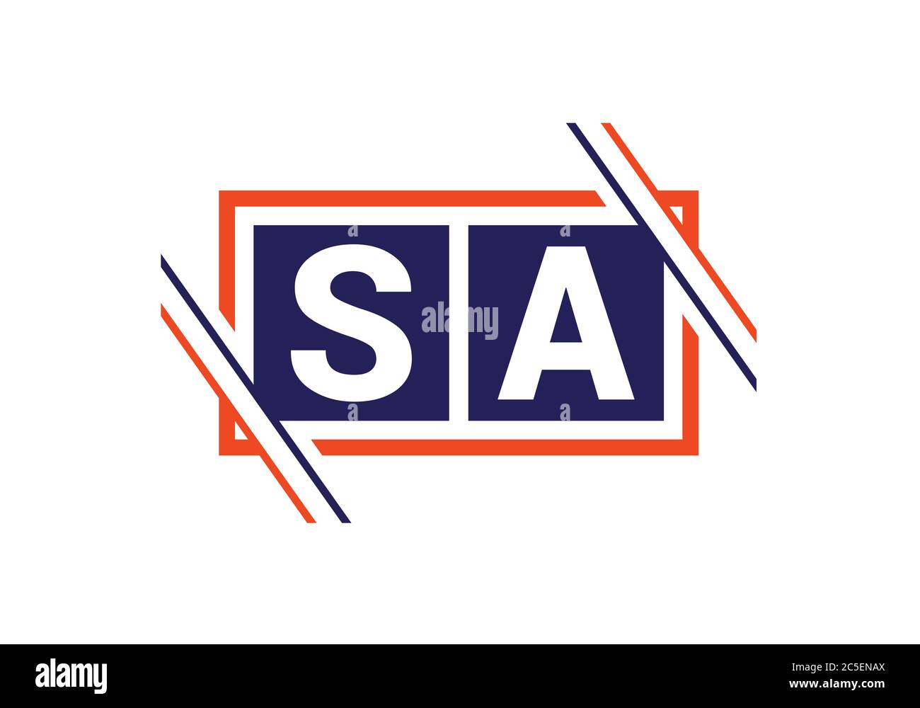 Initial Monogram Letter S A Logo Design Vektor-Vorlage. S EIN Logo-Design mit Buchstaben Stock Vektor