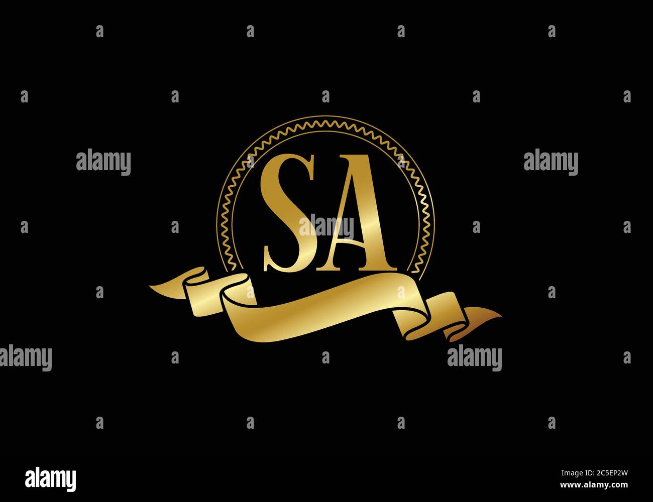 Initial Monogram Letter S A Logo Design Vektor-Vorlage. S EIN Logo-Design mit Buchstaben Stock Vektor