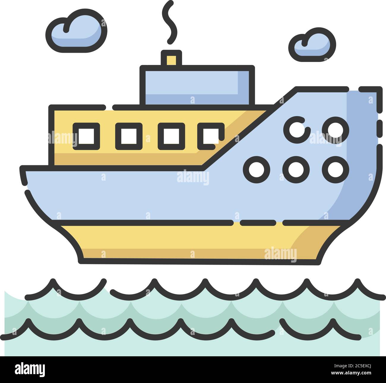 RGB-Farbsymbol für Seefahrt Stock Vektor