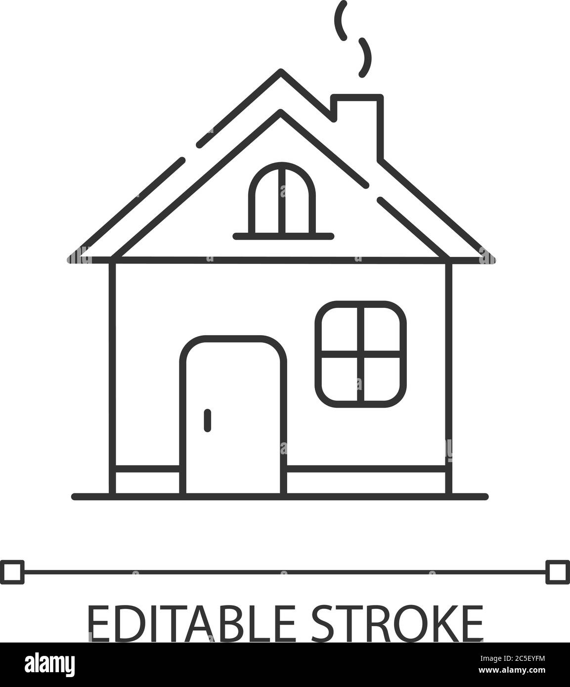 Lineares Symbol für die Startseite Stock Vektor