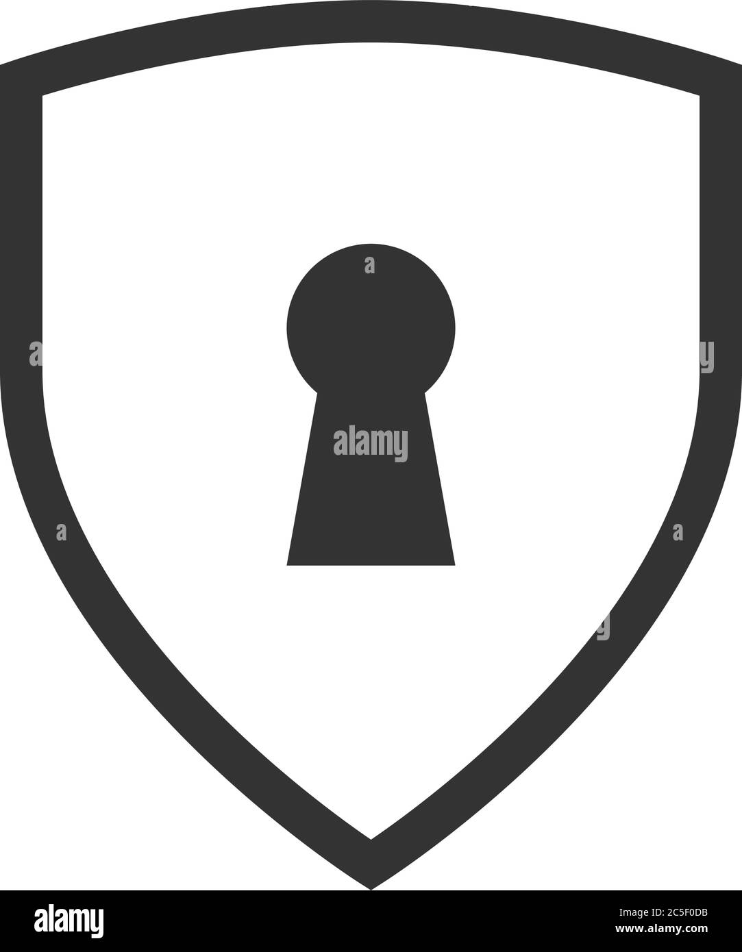 Keyhole Lock Shield Icon Web Security Datenschutz Verteidigung Vektor Illustration Stock Vektor