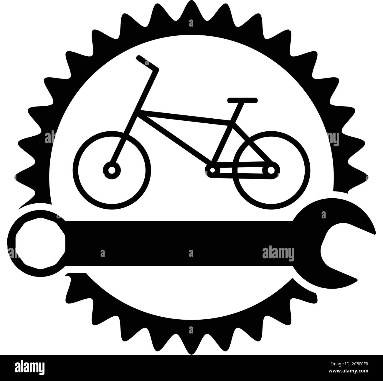 Fahrradwerkstatt Icon Fahrradreparaturservice Industrie Stock Vektor