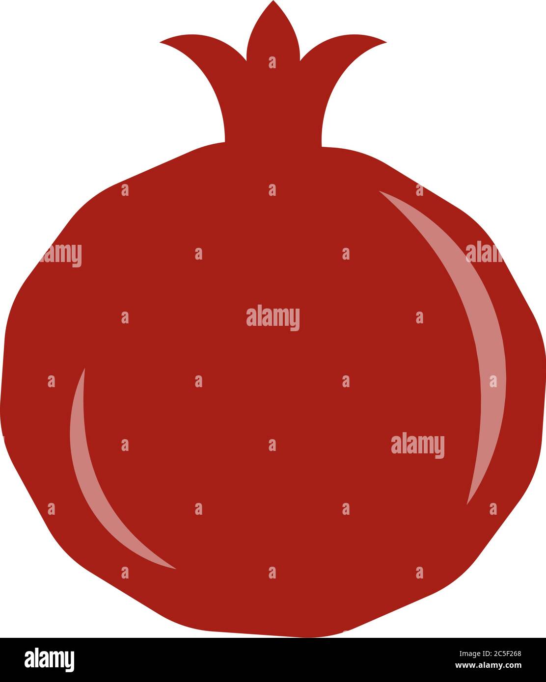 Granatapfel Frucht isoliert Symbol Vektor-Illustration auf weißem Hintergrund Rosh Hashanah Urlaub Symbol Stock Vektor